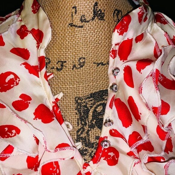 Charlotte Russe ruffle tank top size L - Picture 3 of 4